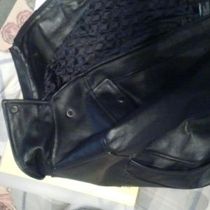 Black leather jacket
